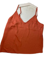 A New Day Women&#39;s Matte Satin Essential Cami Tank Top M Orange/Brown Che... - £9.73 GBP