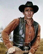 James Drury poses with hand on gunbelt as The Virginian 8x10 inch photo - £7.67 GBP