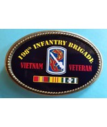 Vietnam Veteran 198th INFANTRY BRIGADE  Epoxy Belt Buckle - NEW - $17.77