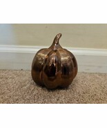 Pumpkin Figurine, 4&#39;&#39; Tall/4&#39;&#39; Diameter, Bronze Finish Halloween Statue ... - $9.99