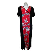 naturally yours honolulu oriental long crane floral birds kimono dress OS - £15.56 GBP
