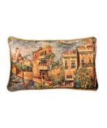 Tapestry Throw Pillow European Cottagecore Italy Paris Old World Decor 1... - $46.39