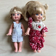 Vintage Kelly and Tommy Dolls Mattel 1994 Barbie Little Sister Brother 5&quot; - £19.97 GBP