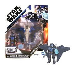 Star Wars Mission Fleet Mandalorian Trooper 2.5&quot; Figure &amp; Jetpack MIB - £9.48 GBP
