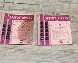17 Vintage SPEEDY RIVETS On Store Display Cards - The Dot Line - Made In... - £11.29 GBP