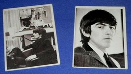 GEORGE HARRISON BUBBLE GUM TRADING CARDS PAIR VINTAGE THE BEATLES - £11.84 GBP