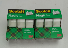 SCOTCH 3M Magic Tape 3 Rolls Easy Cut Dispenser Clear Matte 3/4&quot;x300&quot; - ... - $242.37 MXN