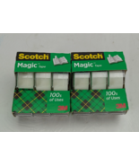 SCOTCH 3M Magic Tape 3 Rolls Easy Cut Dispenser Clear Matte 3/4&quot;x300&quot; - ... - $12.86