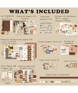 Draupnir Vintage Aesthetic Scrapbook Kit(346pcs) Bullet Junk Journal Kit... - $401.53 MXN