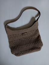 Jaclyn Smith Womens Purse Sak Tan Beige Crochet Look Medium Short Strap ... - $271.23 MXN