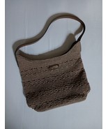 Jaclyn Smith Womens Purse Sak Tan Beige Crochet Look Medium Short Strap ... - $272.80 MXN