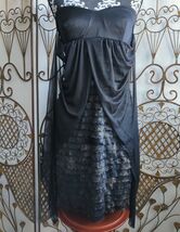 Connected Apparel Womens Strapless Sleeveless Lace Bodycon Dress Black S... - $362.29 MXN