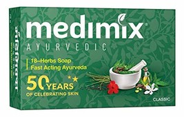 Medimix Ayurvedic Ayurveda Classic 18 Herbs Soap 125gm Bathing Soap Bar - £6.31 GBP