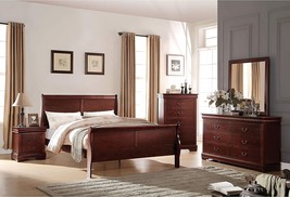 Acme Furniture Louis Philippe Full Bed, Cherry - £309.05 GBP