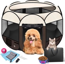 36 Foldable Pet Playpen For Medium/Small Dogs, Pet Playpen For Indoor Cats Enc - $33.99