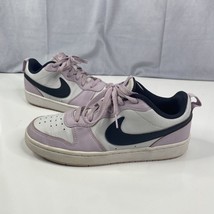 Nike Court Borough Low 2 Girls Shoes White Lavender Photon Dust size 7Y - $40.50