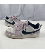 Nike Court Borough Low 2 Girls Shoes White Lavender Photon Dust size 7Y - $40.50