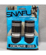 SNAFU Dominator BMX Freestyle Metal Foot Pegs 3/8 x 26T Black Silver Pro... - $13.50
