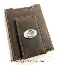 ZEP-PRO Kansas Collegiate Crazy Horse Leather Front Pocket Wallet - £28.91 GBP