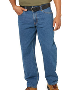 Blue Mountain FMB-1501 Men&#39;s Mid-Rise Denim 5-Pocket Jeans, Medium Wash,... - $43.58 CAD