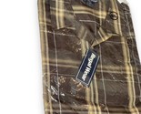 NOS Regal Wear Mens 5XL Outfit Plaid Button Up Shirt &amp; Brown Shorts Matc... - £14.15 GBP