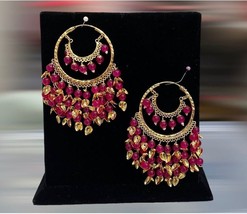 Jabells Rajasthani Mirror Latest Earrings Gold Plated Traditional Jewlery Set - $20.19