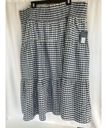 RESPONSIBLE STYLE womens A Line Long Plaid Skirt Pleated Layers Elastic ... - $23.72
