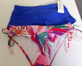 Two Raisins Swim bottoms Blue Hipster Tropical print Bikini Size Size X-... - $17.70 CAD