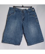 VTG Raider Infringement Shorts Mens 38 Blue Denim Baggy Hip-Hop Skater J... - €28,01 EUR