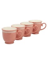 Four (4) Pioneer Woman ~ CORAL ~ 16 Ounce ~ Stoneware Mug Set - $50.00