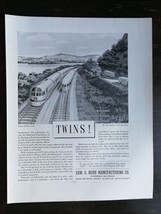 Vintage 1936 Budd Manufacturing Co. Twin Zephyr Trains Full Page Origina... - £5.24 GBP