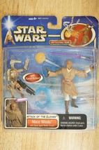 Star Wars Attack Of The Clones Action Figure Hasbro NOS 2002 Mace Windu ... - $19.74