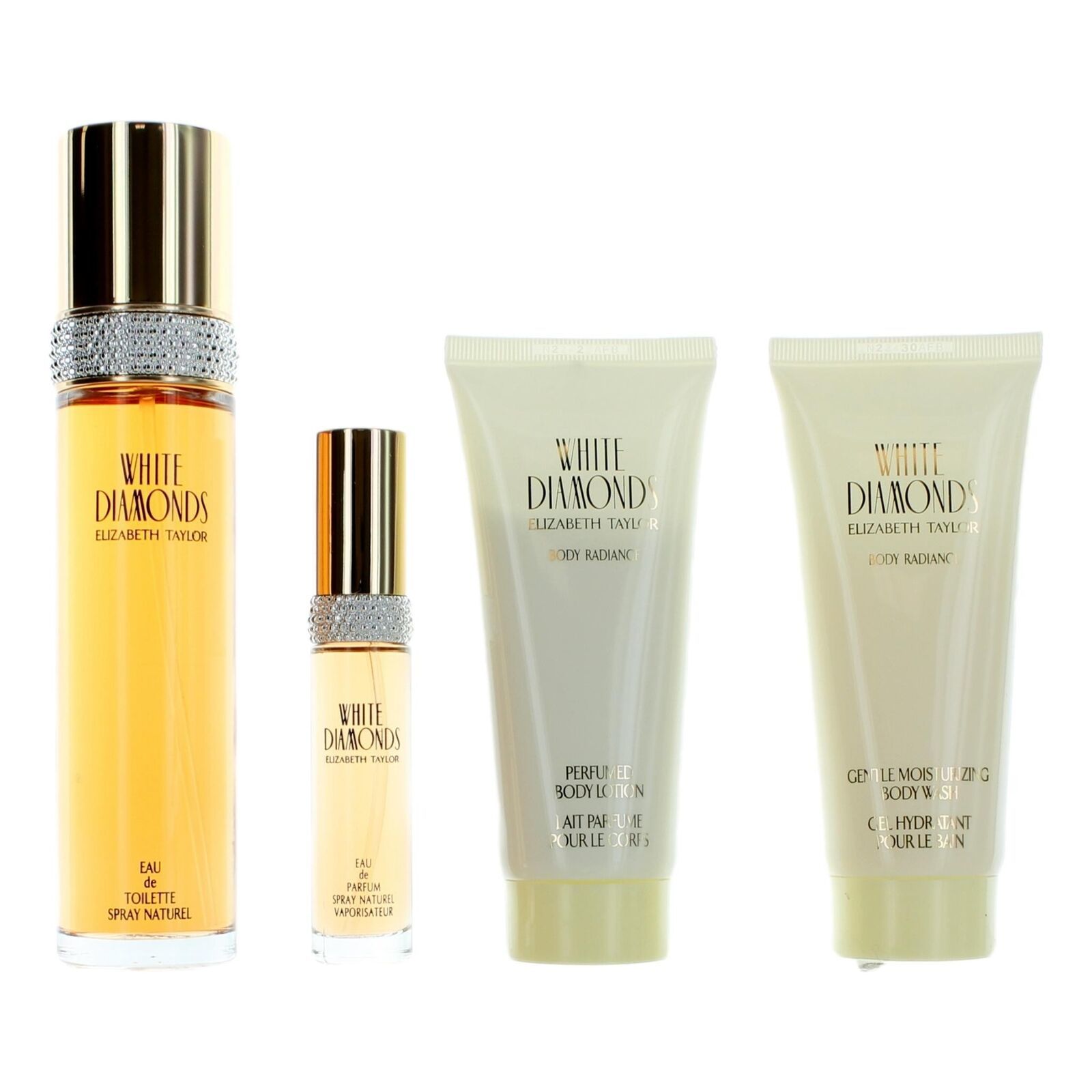 White Diamonds by Elizabeth Taylor, 4 Piece Gift Set for Women with Body Wash - $53.82
