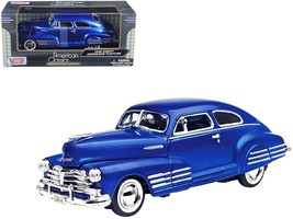 1948 Chevrolet Aerosedan Fleetline Blue 1/24 Diecast Model Car by Motormax - $32.39