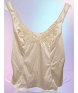 Vintage Wonder Maid Satin Cami Slip Top Peach Sz 38 Union Made - $18.80