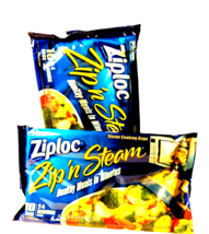 2 X Ziploc Zip&#39;N Steam Medium Cooking Bag - 20 Bags Discontinued  - $39.99