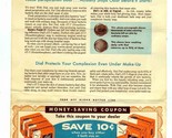 1954 Dial Soap Money Saving 10 Cent Coupon Advertising Mailer Armour  - £12.45 GBP