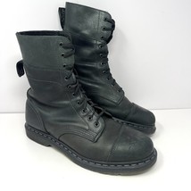 Dr. Doc Martens Men’s Hayes Combat Boot Sz 12 Black Leather Fold Over Rare - $98.95