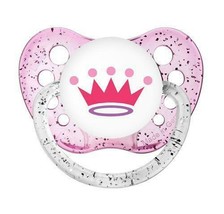 Princess Crown Pacifier - Glitter Pink - 0-18 months - Ulubulu - Tiara Binky - £6.38 GBP