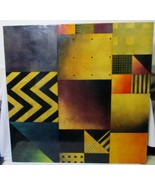 Gregg Robinson Large Modernist Geometric Abstract Painting &quot;Patchwork&quot; 1996 - €1.535,28 EUR