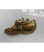 Vintage Signed AJC Gold Tone Noahs Ark Brooch/Pin - £14.00 GBP