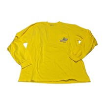 Reel Legends Key West Shirt Men&#39;s Medium Yellow 100% Cotton Performance Pullover - £11.40 GBP