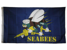 12x18 Seabees Navy Boat Flag United States Naval Construction Forces Banner - £16.01 GBP