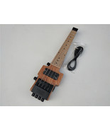 mini headless natural electric bass guitar fit for travel black hardware... - $249.00