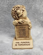 Vtg Paula 1973 Statuette The Funeral Is Tomorrow I Promise... Russ Berrie W-331 - £6.86 GBP