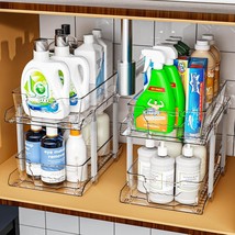 2 Sets 9.7&quot; Tall Under Sink Organizers And Storage,Multi-Purpose 2 Tier Under Ba - $33.99