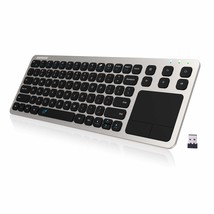 Wireless Keyboard, 2.4G Wireless Touch Tv Keyboard With Easy Media Control And B - £50.50 GBP