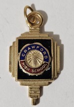 Vintage Rare Crawford Class High School San Diego Key Pendant Graduation - $18.69