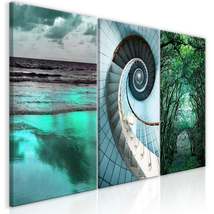 Tiptophomedecor Stretched Canvas Nordic Art - Faces Of Nature - Stretched &amp; Fram - £79.91 GBP+