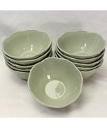JCPenney Chris Madden Adalina Green Soup Salad Bowls 6.75&quot; Lot of 11 - £76.65 GBP